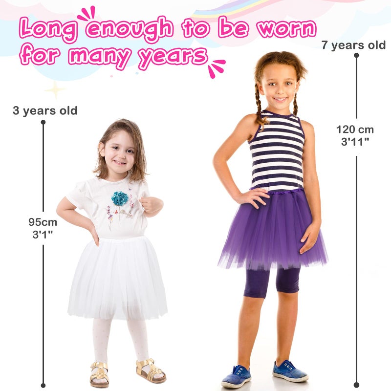 kilofly 6pc Girls Ballet Tutu Kids Birthday Princess Party Favor Dress Skirt Set Multicolored - Image 4